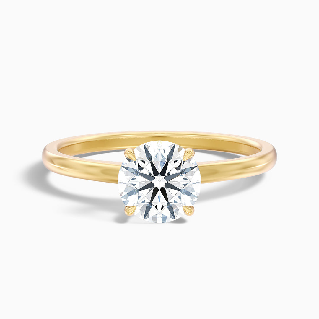 Ada 1 Carat Round Solitaire Lab Grown Engagement Ring in 925 Sterling Silver