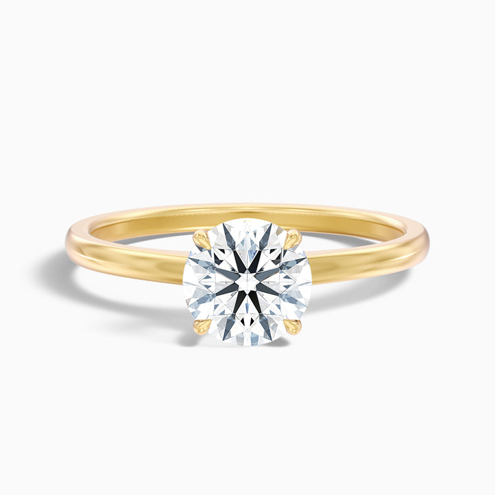 Ada 1 Carat Round Solitaire Lab Grown Engagement Ring in 925 Sterling Silver