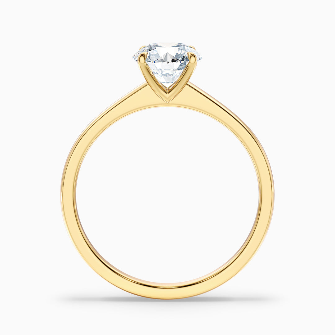 Ada 1 Carat Round Solitaire Lab Grown Engagement Ring in 925 Sterling Silver