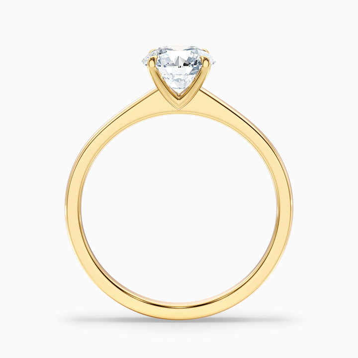 Ada 1 Carat Round Solitaire Lab Grown Engagement Ring in 925 Sterling Silver