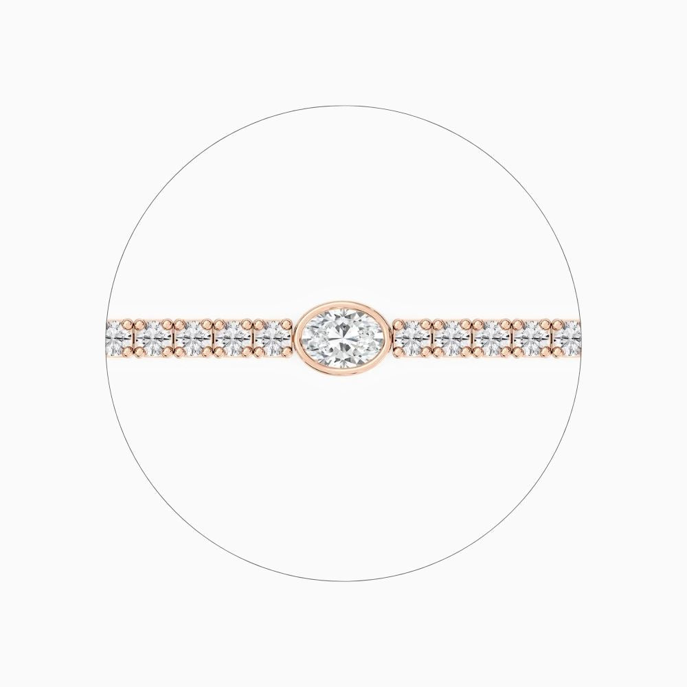 Grace Oval And Round Cut Lab Grown Diamond Tennis Bracelet