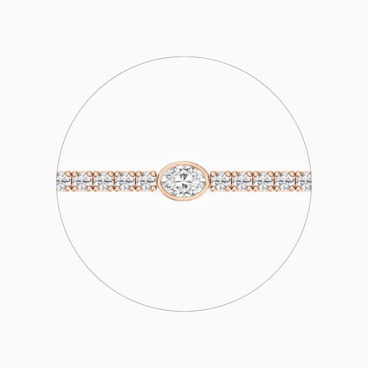 Grace Oval And Round Cut Lab Grown Diamond Tennis Bracelet