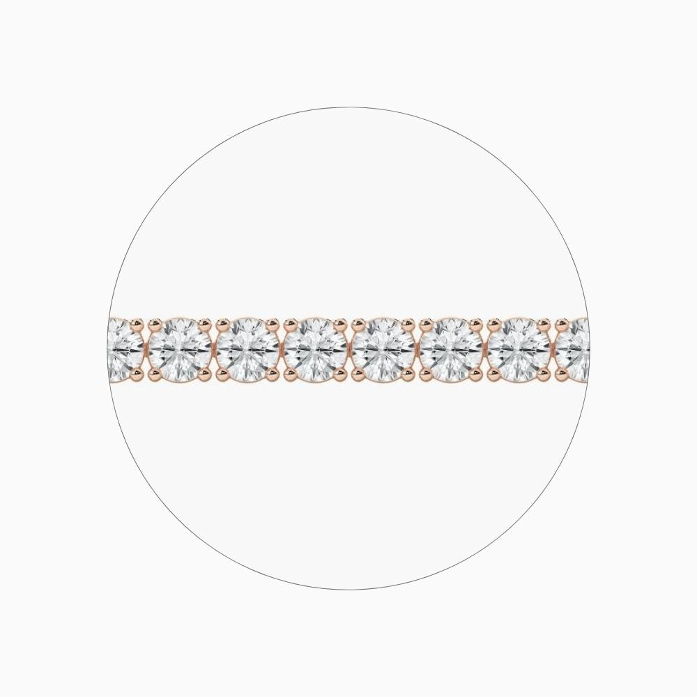 Reina Round Lab Grown Diamond Dazzling Tennis Bracelet