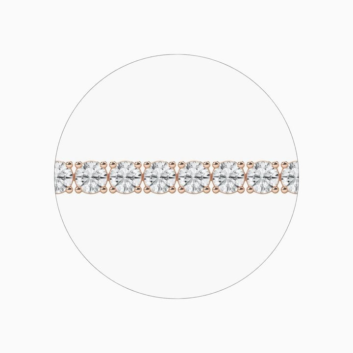 Reina Round Lab Grown Diamond Dazzling Tennis Bracelet