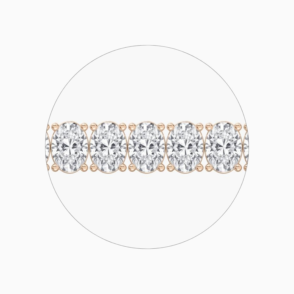 Sloane Oval Lab Grown Diamond Tennis Bracelet