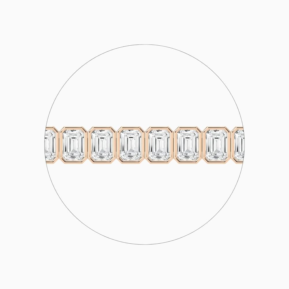 Aniya 29 Carat Emerald Cut Lab Grown Diamonds Tennis Bracelet