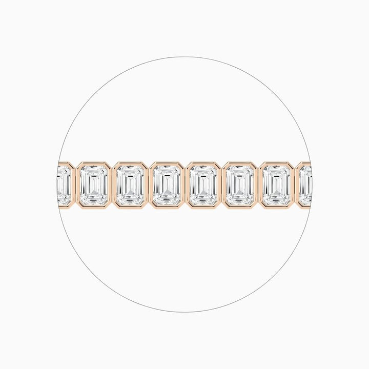 Aniya 29 Carat Emerald Cut Lab Grown Diamonds Tennis Bracelet
