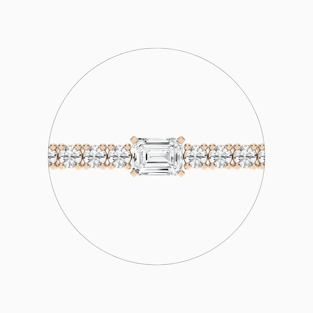 Erika Round And Emerald Lab Grown Diamond Shimmer Tennis Bracelet