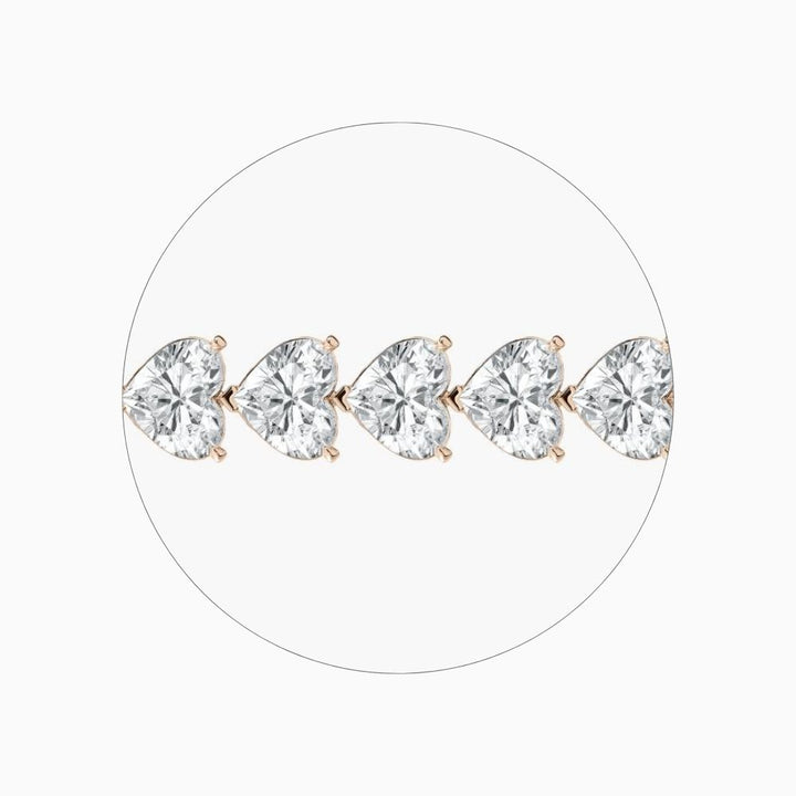 Mariah 44 Carat Heart Shaped Lab Grown Diamonds Tennis Bracelet
