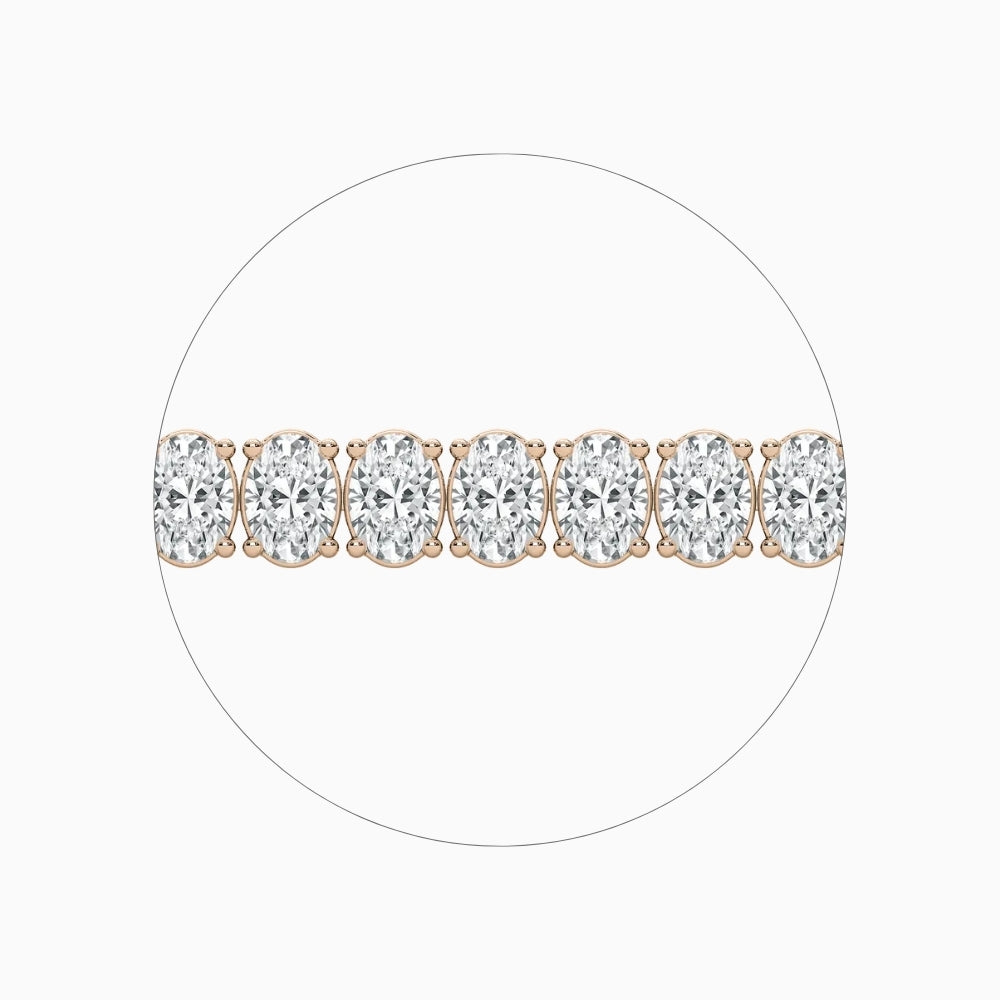 Carla Oval Cut Lab Grown Diamond Tennis Bracelet