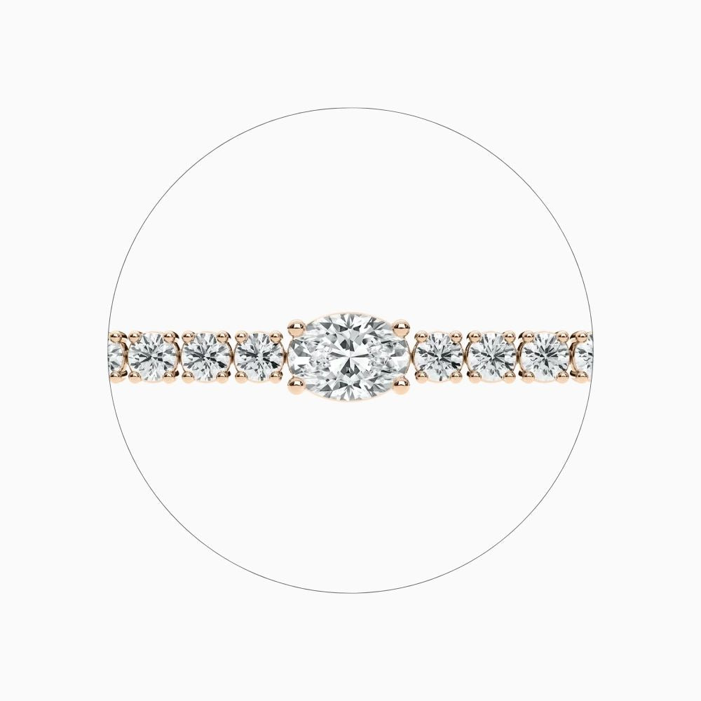 Emmy Round And Oval Cut Lab Grown Diamond Tennis Bracelet