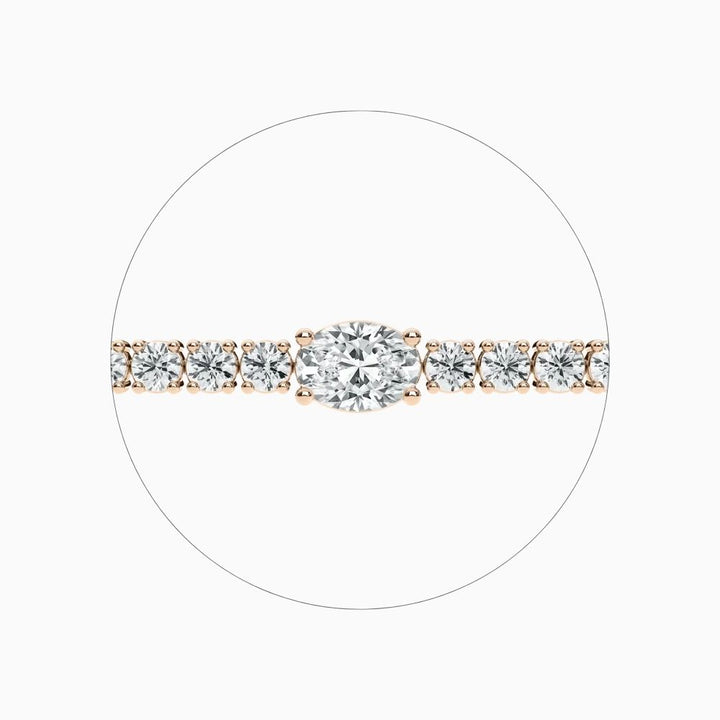 Emmy Round And Oval Cut Lab Grown Diamond Tennis Bracelet