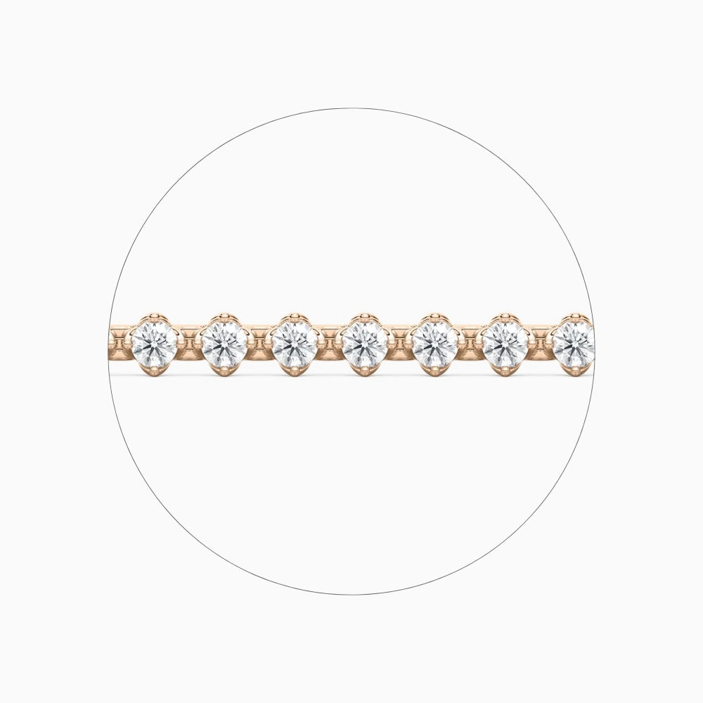 Casey Round Cut Lab Grown Diamond Tennis Bracelet