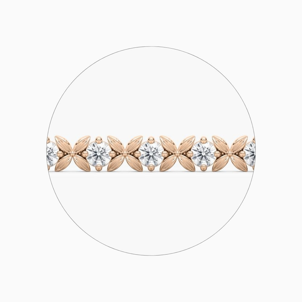 Kiera Round Lab Grown Diamond Starburst Tennis Bracelet