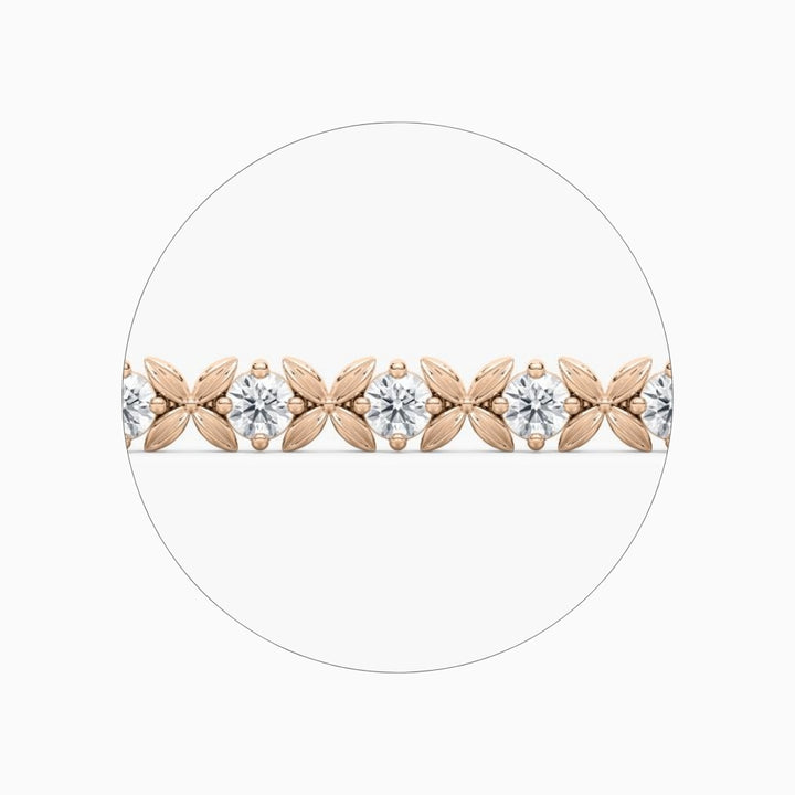 Kiera Round Lab Grown Diamond Starburst Tennis Bracelet