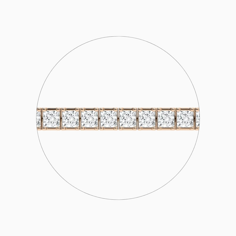 Breezy Princess Cut Lab Grown Diamond Tennis Bracelet