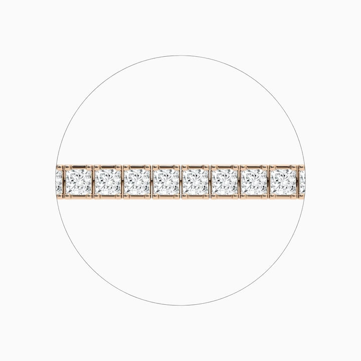 Breezy Princess Cut Lab Grown Diamond Tennis Bracelet