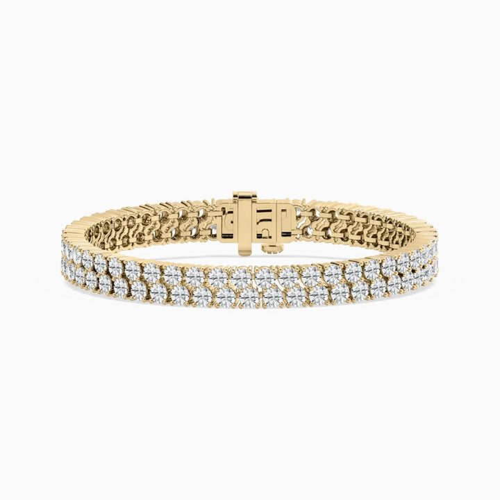 Delia Round Cut Lab Grown Diamond Mirror Magic Tennis Bracelet