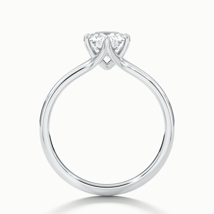 Gina 1 Carat Round Solitaire Lab Grown Engagement Ring in 18k White Gold