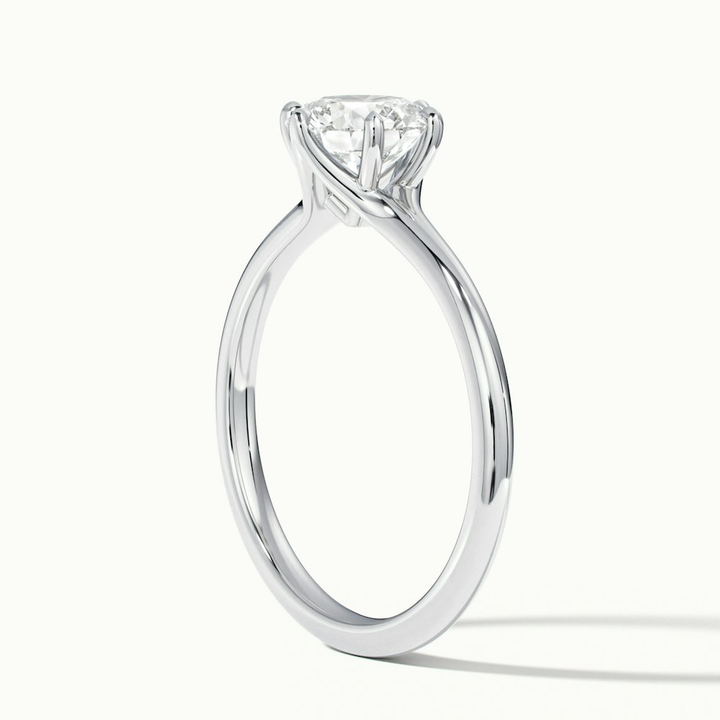 Gina 1.5 Carat Round Solitaire Lab Grown Engagement Ring in 18k White Gold