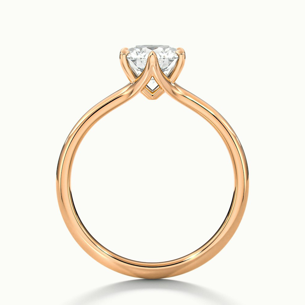 Gina 4 Carat Round Solitaire Lab Grown Engagement Ring in 18k Rose Gold