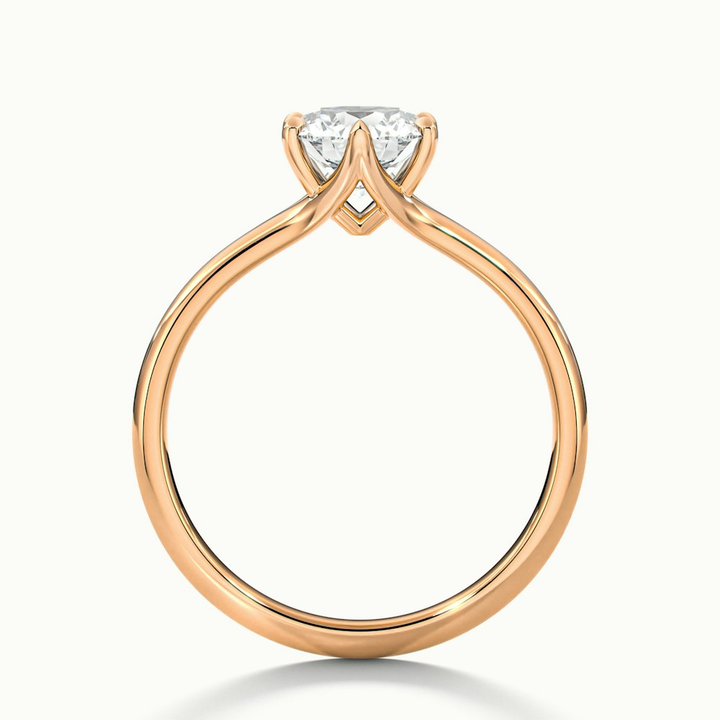 Gina 4 Carat Round Solitaire Lab Grown Engagement Ring in 18k Rose Gold