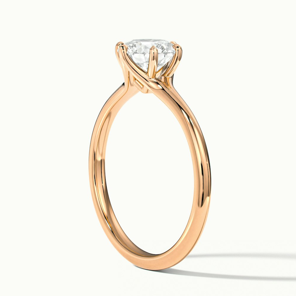 Joya 7 Carat Round Solitaire Moissanite Diamond Ring in 10k Rose Gold