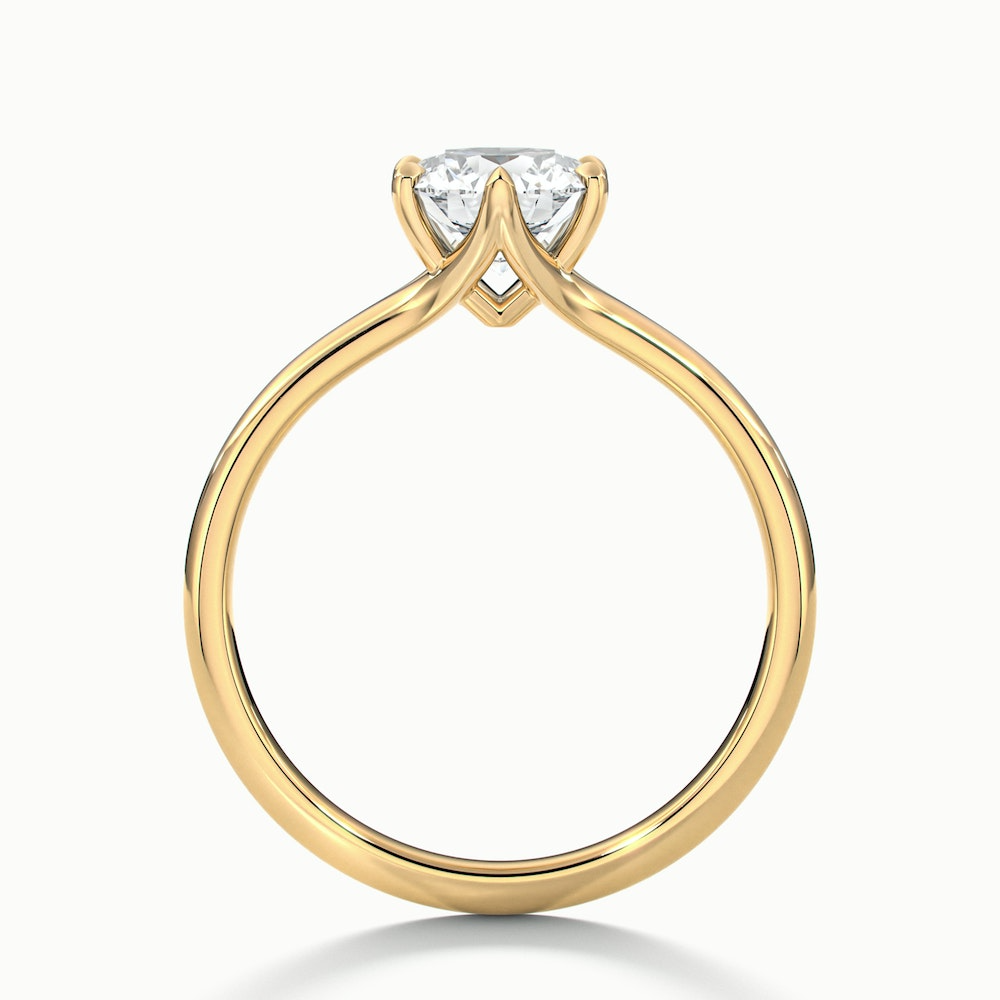 Gina 2.5 Carat Round Solitaire Lab Grown Engagement Ring in 10k Yellow Gold