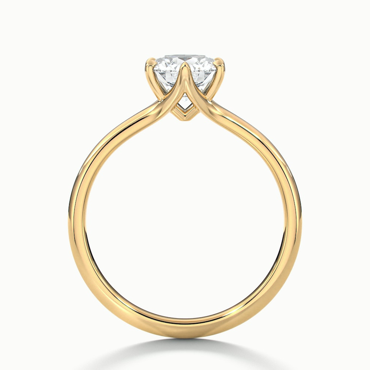 Gina 2.5 Carat Round Solitaire Lab Grown Engagement Ring in 10k Yellow Gold