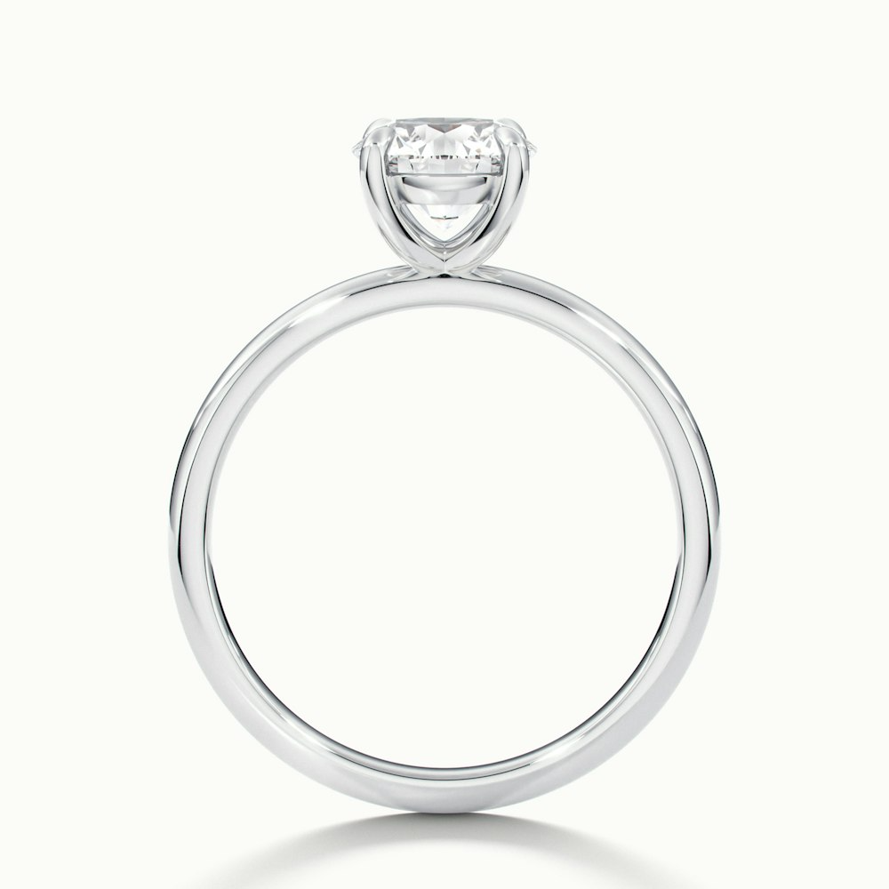 Grace 5 Carat Round Cut Solitaire Lab Grown Engagement Ring in 10k White Gold