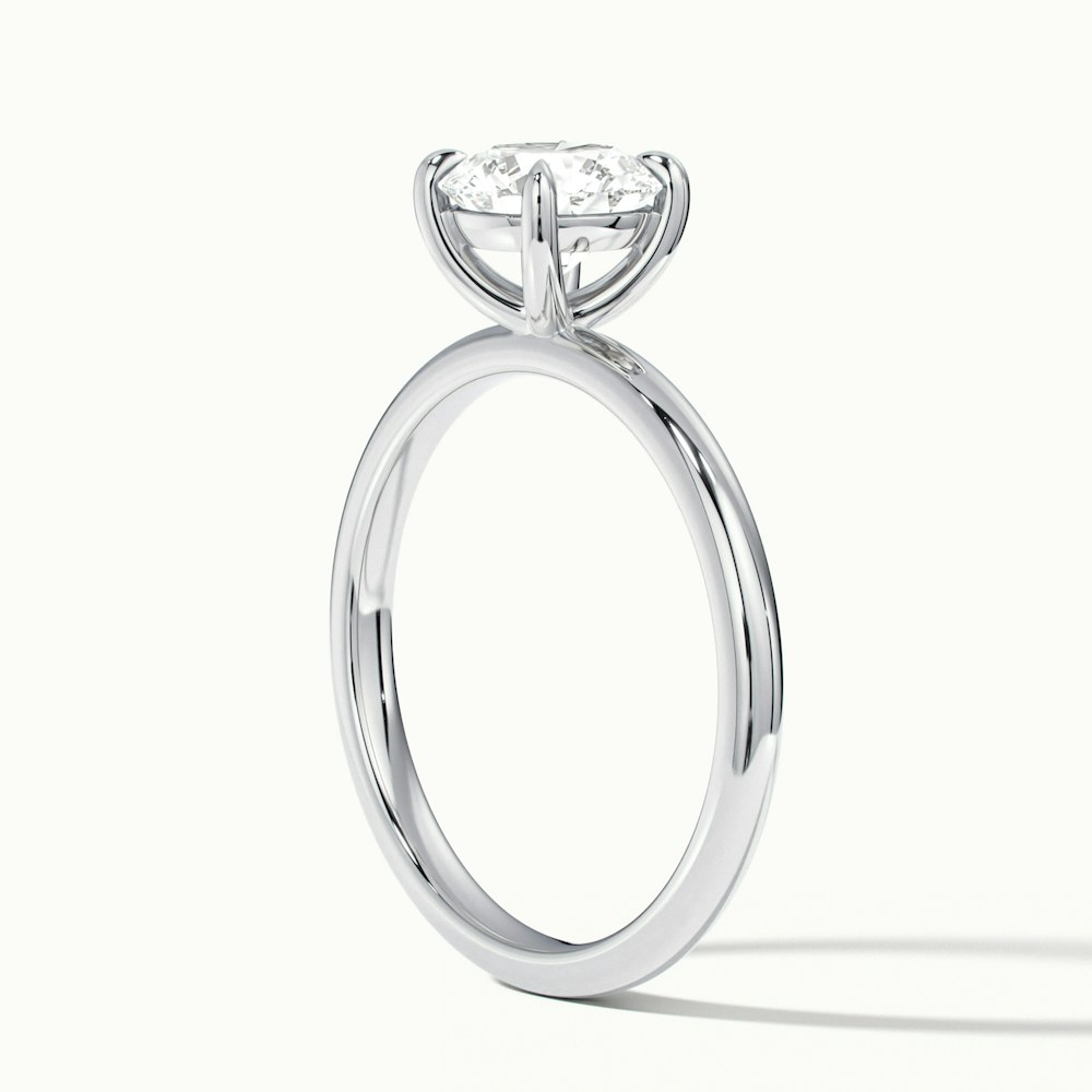 Grace 2.5 Carat Round Cut Solitaire Lab Grown Engagement Ring in Platinum