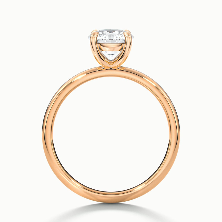 Jany 4 Carat Round Cut Solitaire Moissanite Diamond Ring in 18k Rose Gold