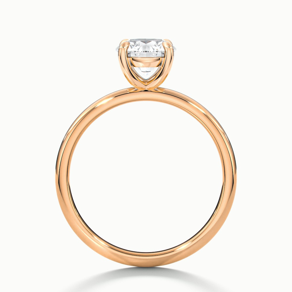 Jany 5.5 Carat Round Cut Solitaire Moissanite Diamond Ring in 18k Rose Gold