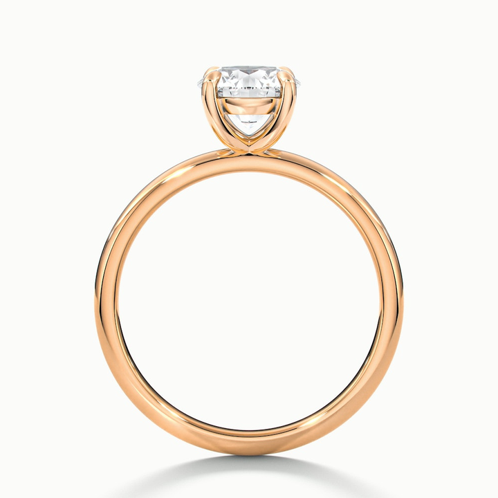 Grace 1.5 Carat Round Cut Solitaire Lab Grown Engagement Ring in 10k Rose Gold