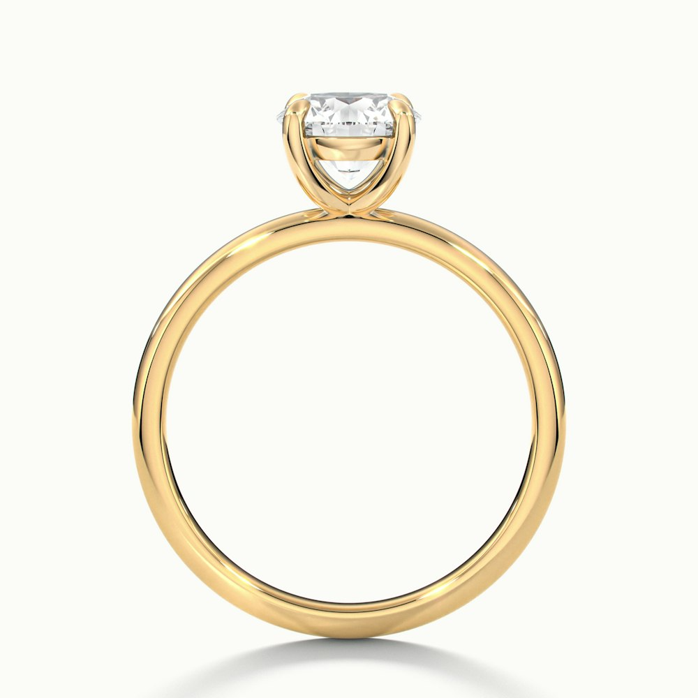 Grace 3.5 Carat Round Cut Solitaire Lab Grown Engagement Ring in 10k Yellow Gold