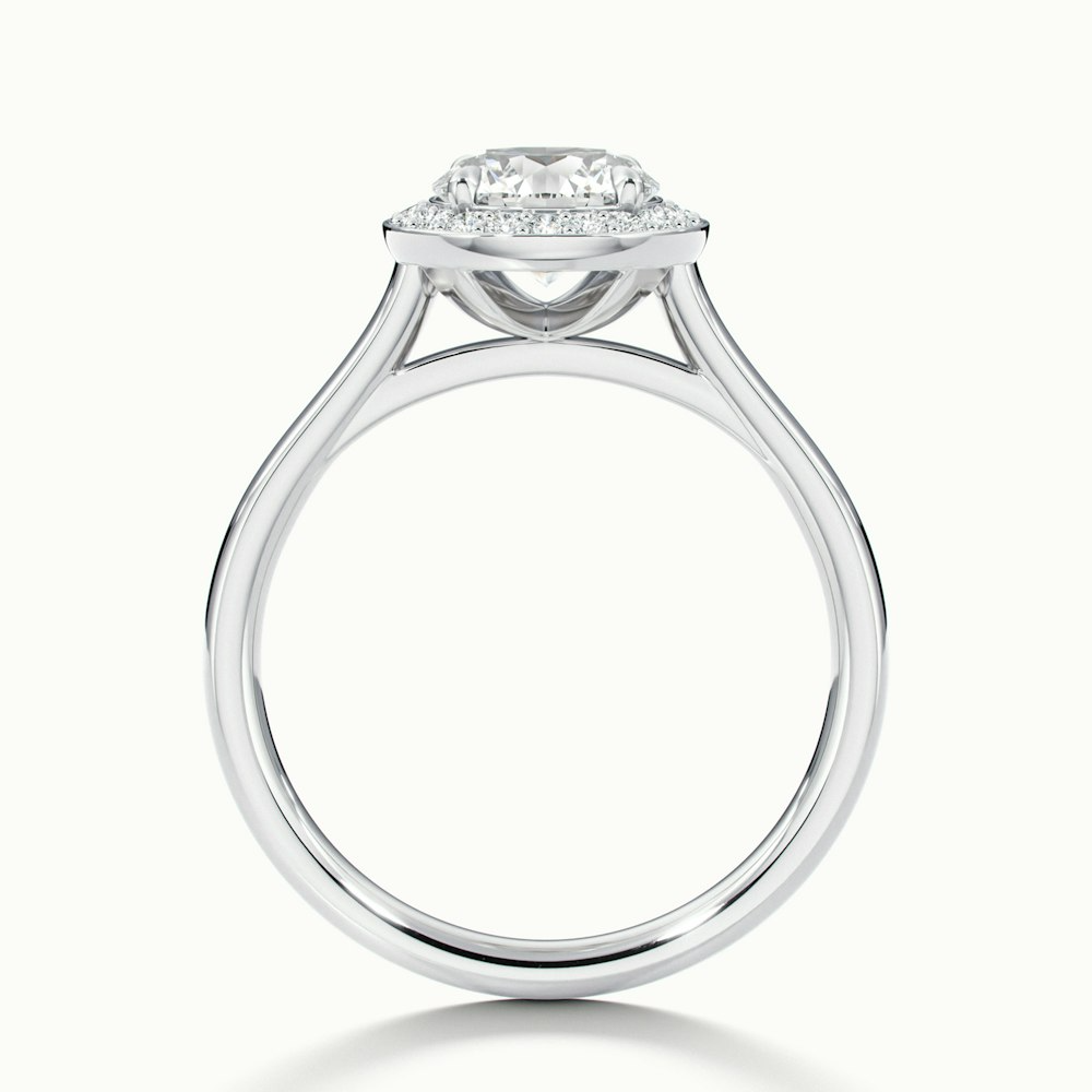 Helyn 3.5 Carat Round Halo Lab Grown Engagement Ring in 10k White Gold