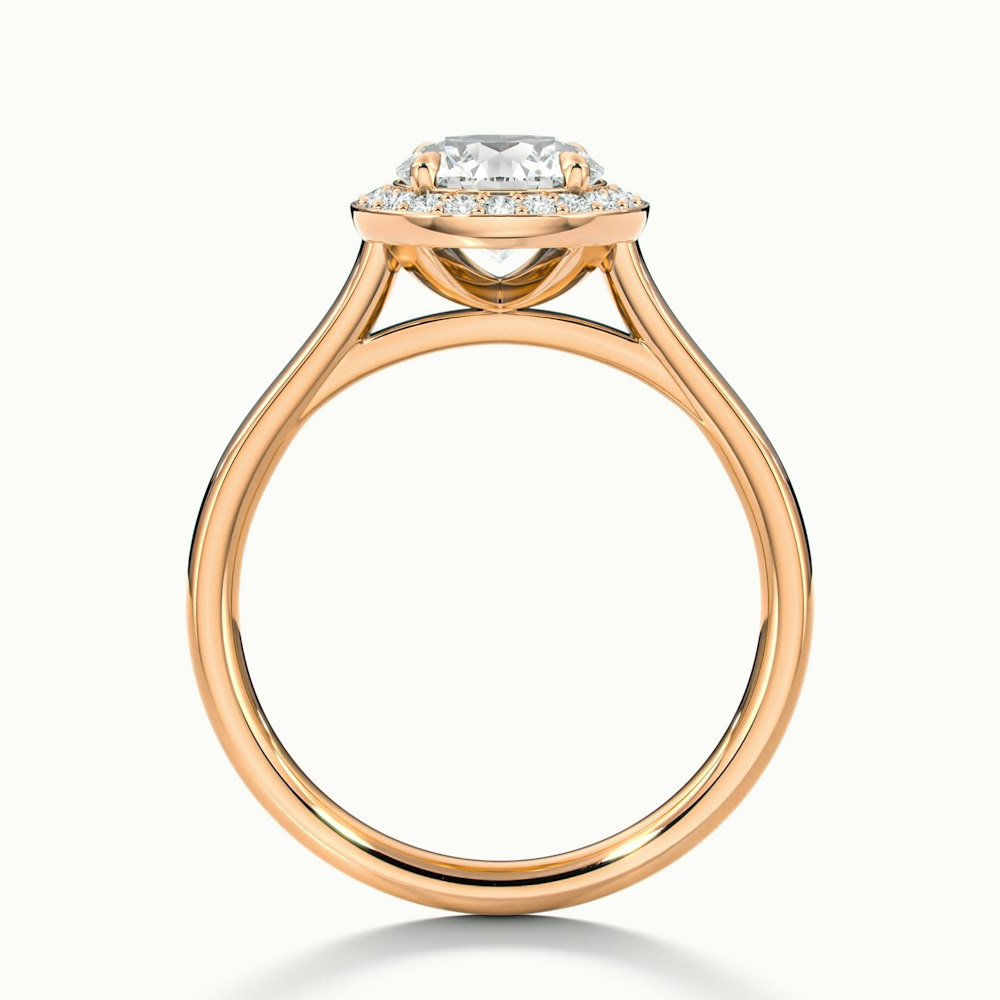 Helyn 1.5 Carat Round Halo Lab Grown Engagement Ring in 10k Rose Gold