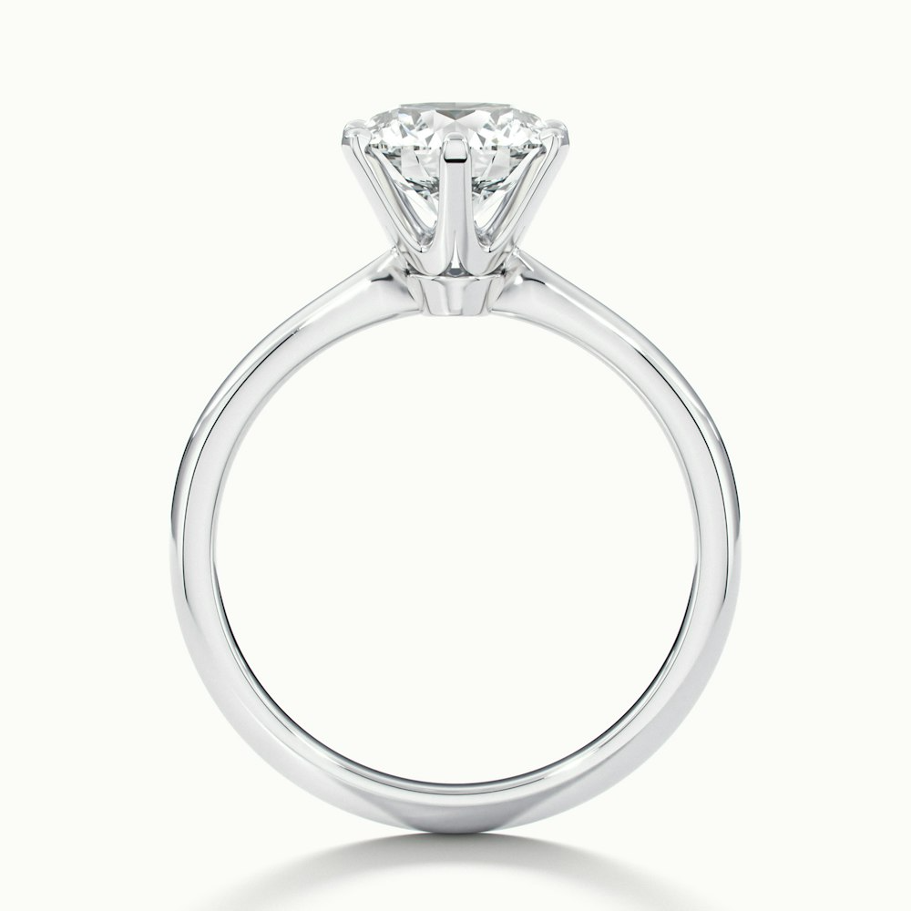 Emma 2 Carat Round Solitaire Lab Grown Engagement Ring in 14k White Gold