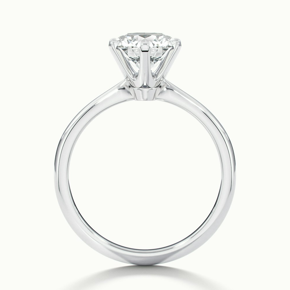 Emma 5 Carat Round Solitaire Lab Grown Engagement Ring in 10k White Gold
