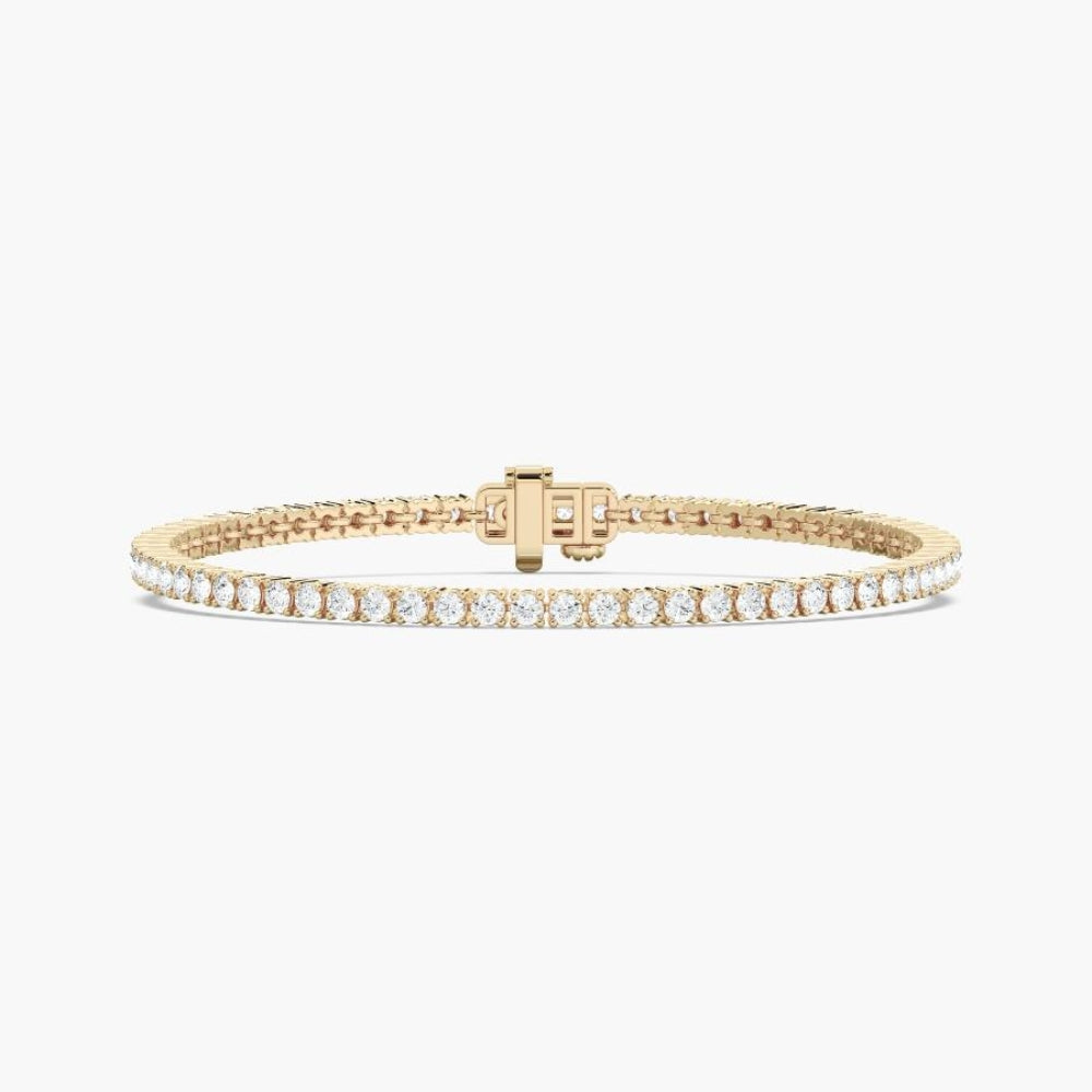 Nancy Round Cut Lab Grown Diamond Tennis Bracelet