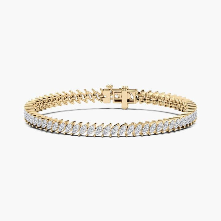 Bella Marquise Cut Lab Grown Diamond Tennis Bracelet