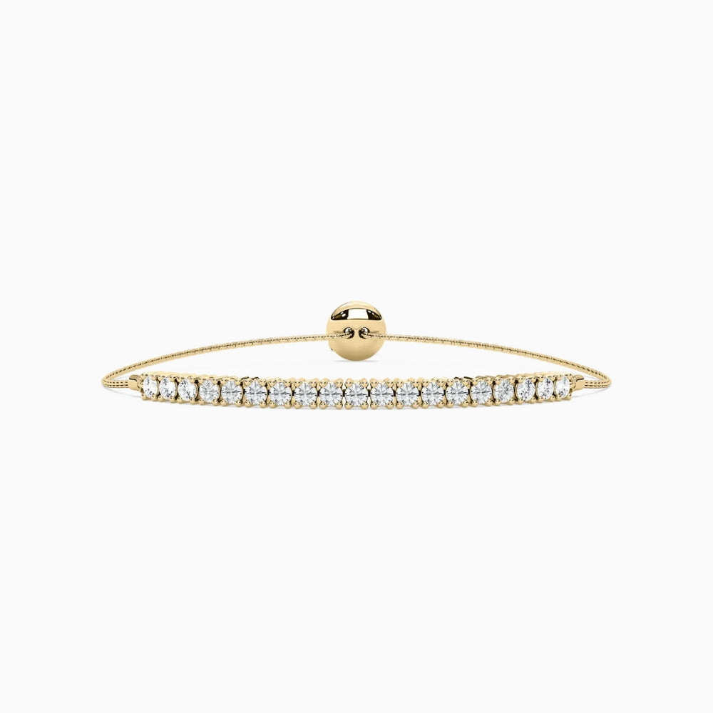 Kylie Round Cut Lab Grown Diamond Bolo Bracelet