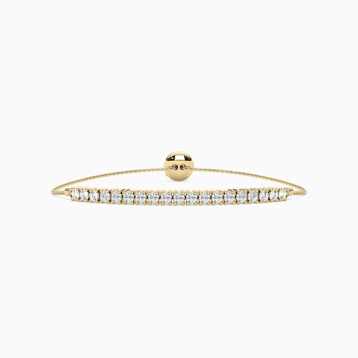 Kylie Round Cut Lab Grown Diamond Bolo Bracelet