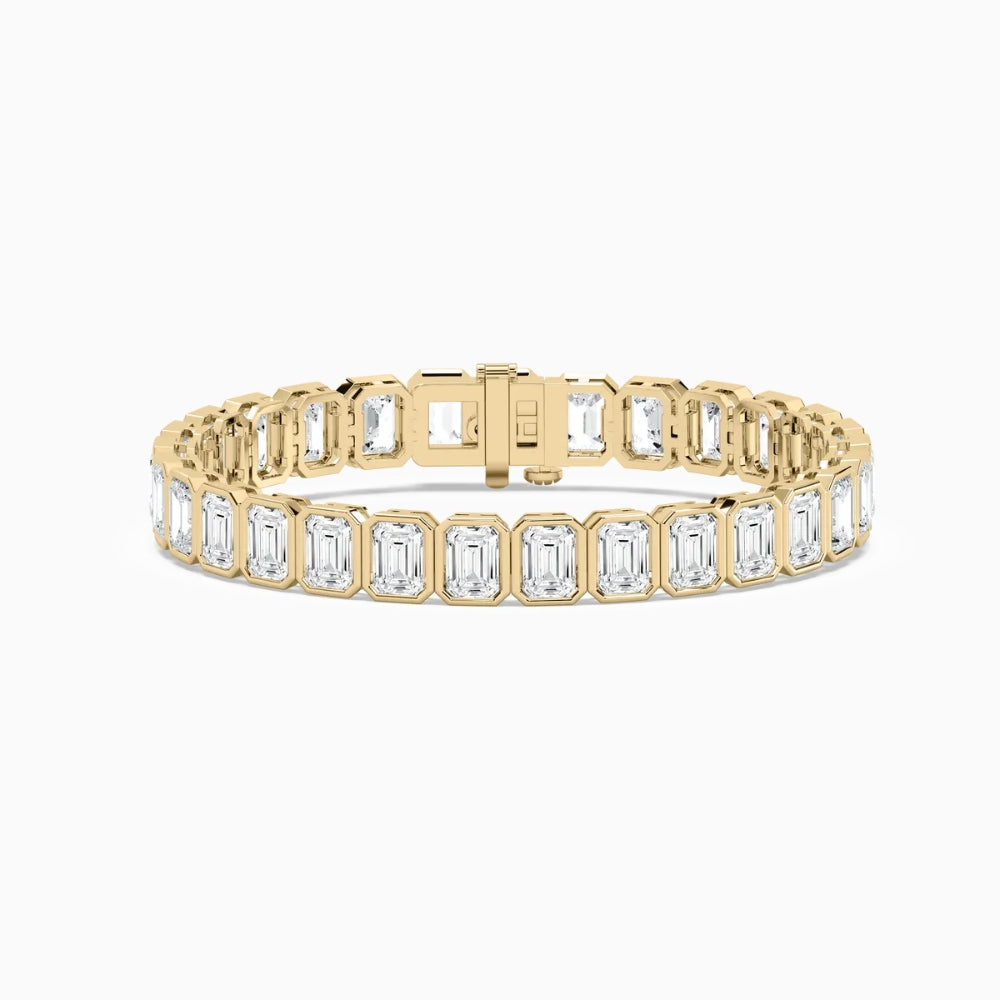 Aniya 29 Carat Emerald Cut Lab Grown Diamonds Tennis Bracelet