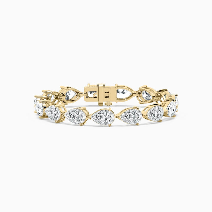 Ensley 30 Carat Pear Cut Lab Grown Diamonds Tennis Bracelet