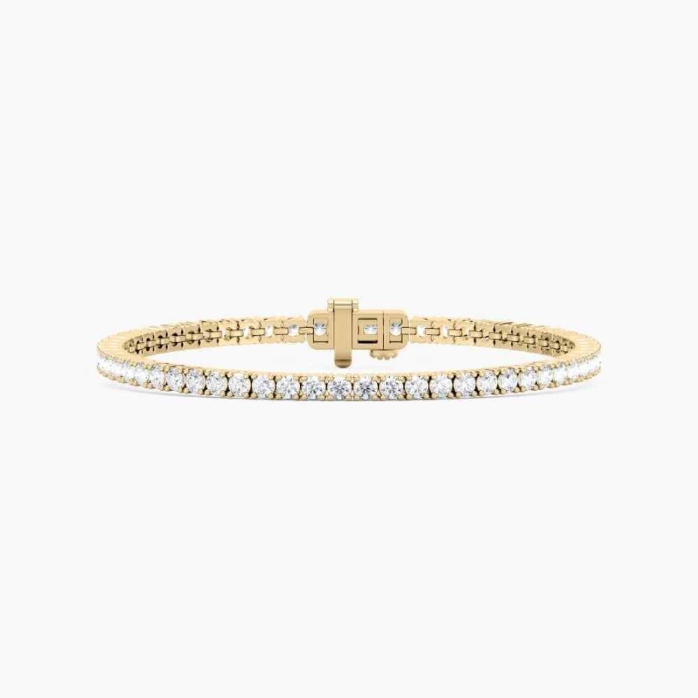 Quinn Round Cut Lab Grown Diamond Tennis Bracelet