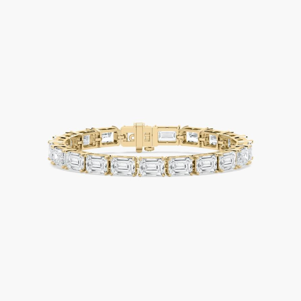 Ember 40 Carat Emerald Cut Lab Grown Diamonds Tennis Bracelet