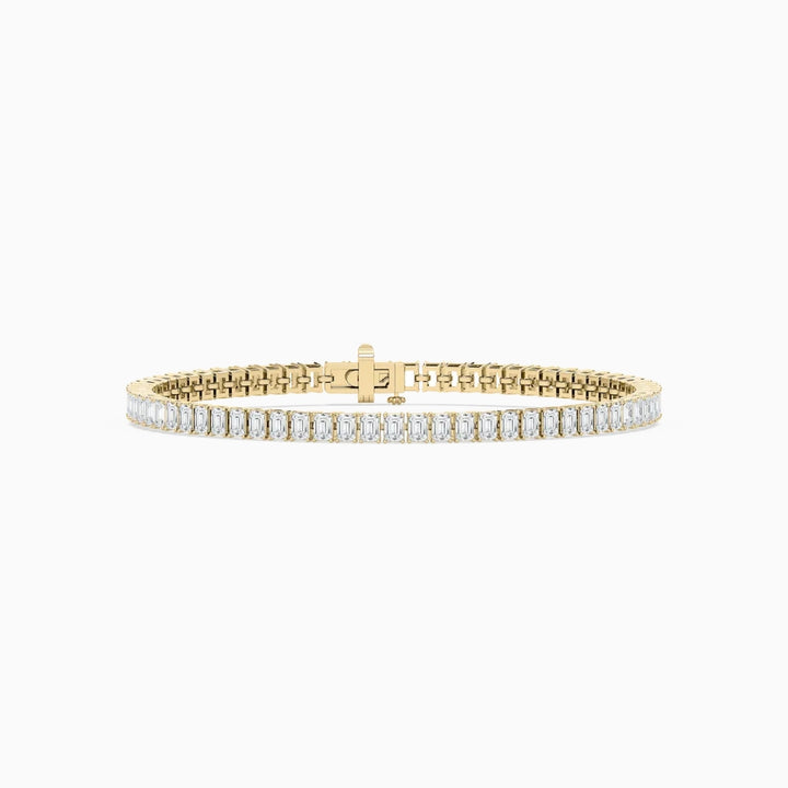 Brynn Emerald Cut Lab Grown Diamond Tennis Bracelet
