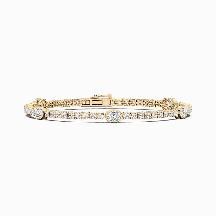 Grace Oval And Round Cut Lab Grown Diamond Tennis Bracelet