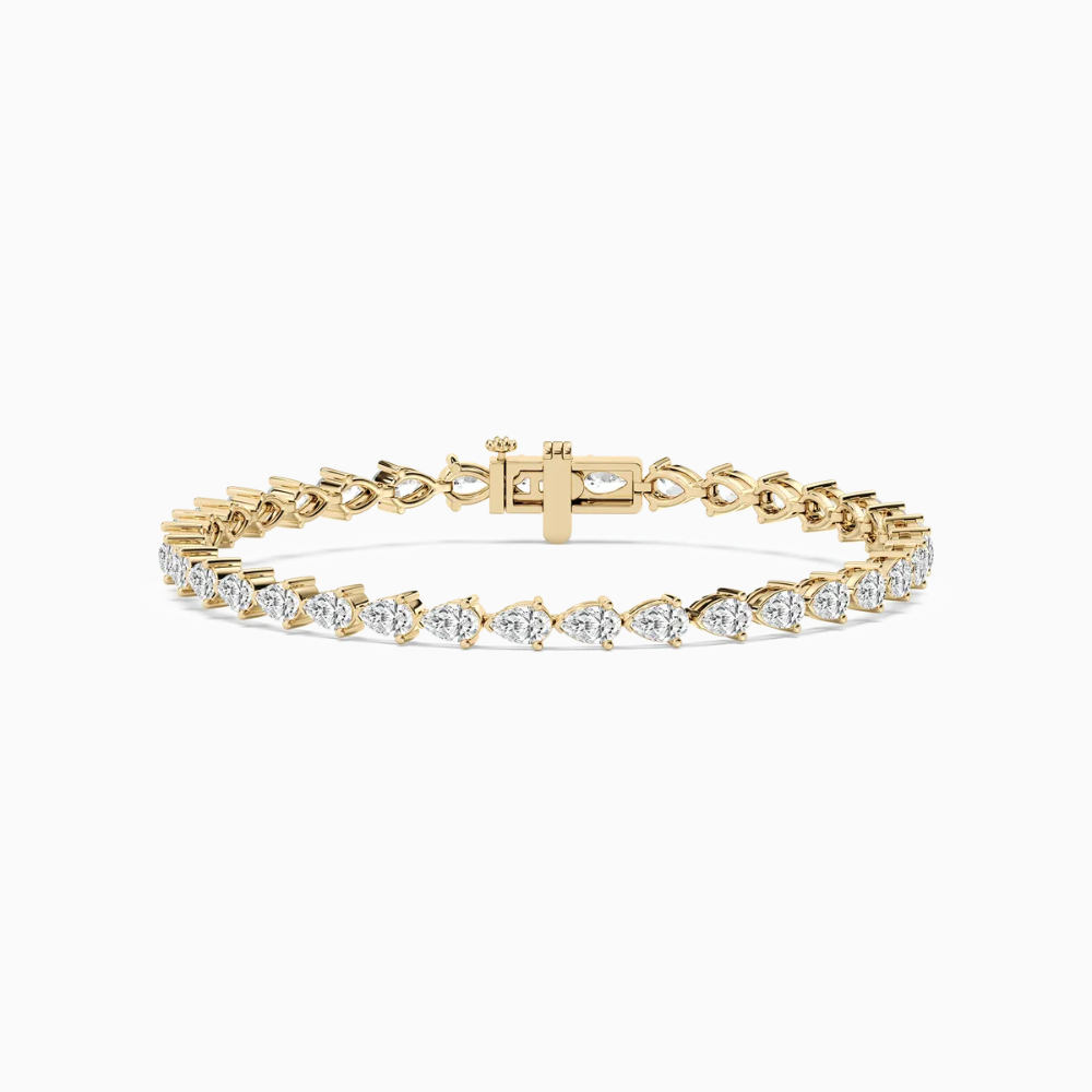 Gianna Pear Cut Lab Grown Diamond Curved Tennis Bracelet